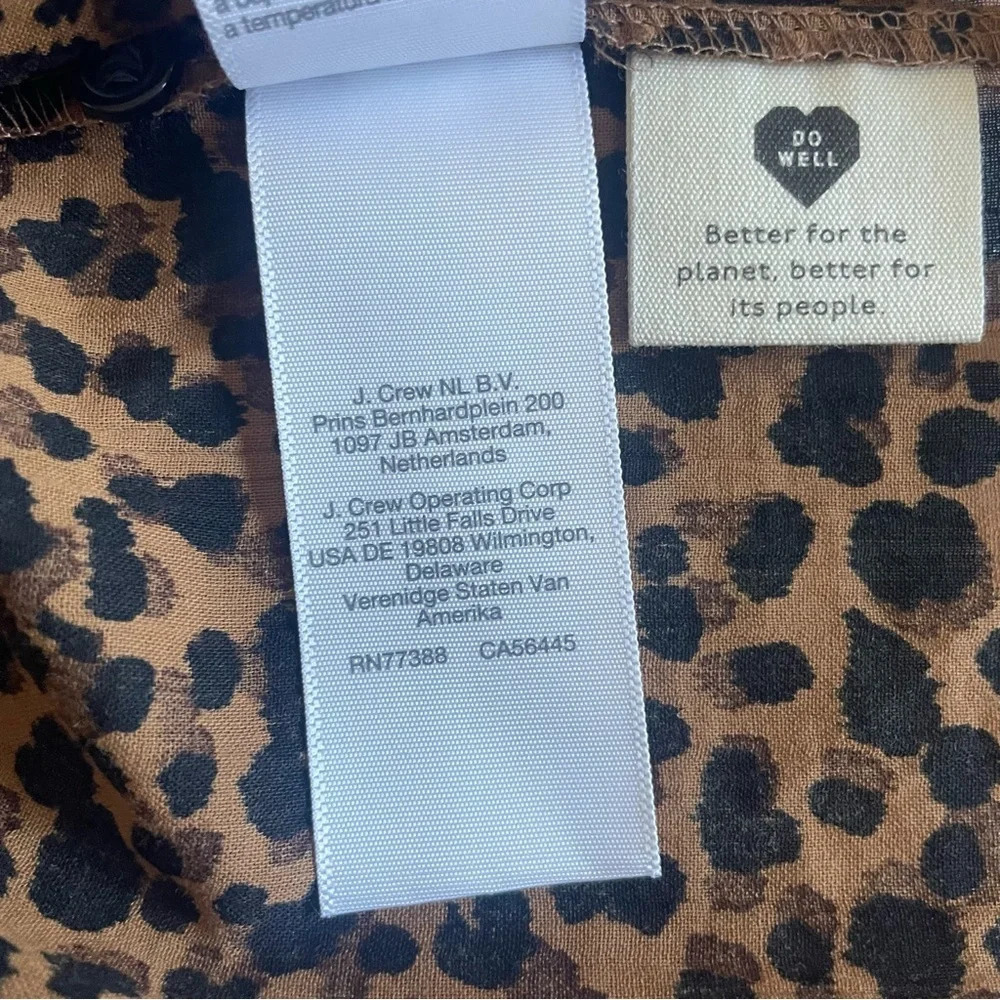 Madewell Balloon-Sleeve Button-Up Top Leopard 30922 - Picture 7 of 9
